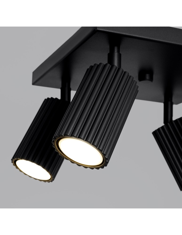 Sollux Plafon KARBON 4 czarny SL.1583 Sollux Plafon KARBON 4 czarny SL.1583