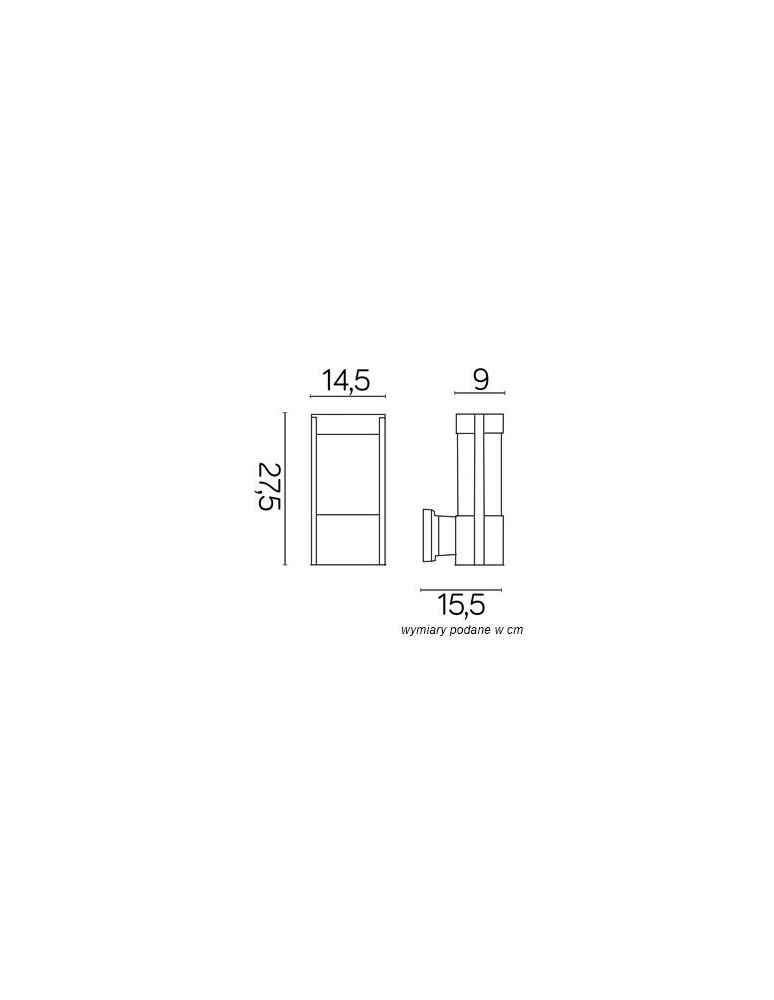 Kinkiety zewnętrzne - SU-MA ELIS TY 0651 BL Kinkiet - product kolory-swiatla.pl 2