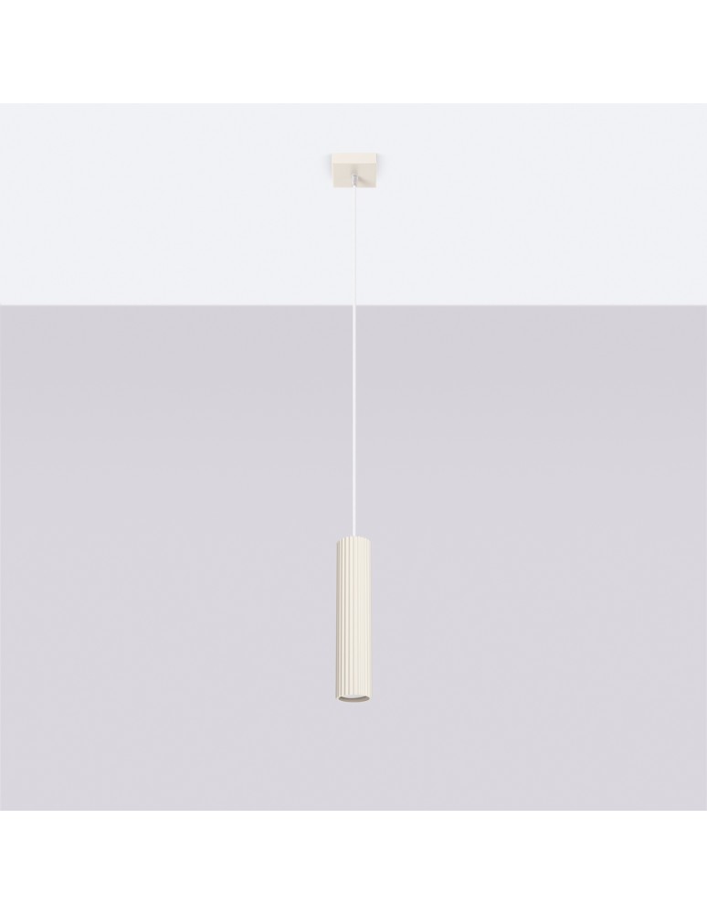 Sollux Lampa wisząca KARBON 1 beżowy SL.1592 Sollux Lampa wisząca KARBON 1 beżowy SL.1592