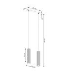 Sollux Lampa wisząca KARBON 2 beżowy SL.1593 Sollux Lampa wisząca KARBON 2 beżowy SL.1593