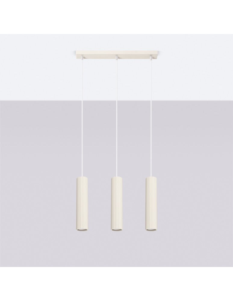 Sollux Lampa wisząca KARBON 3L beżowy SL.1594 Sollux Lampa wisząca KARBON 3L beżowy SL.1594