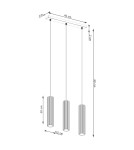 Sollux Lampa wisząca KARBON 3L beżowy SL.1594 Sollux Lampa wisząca KARBON 3L beżowy SL.1594