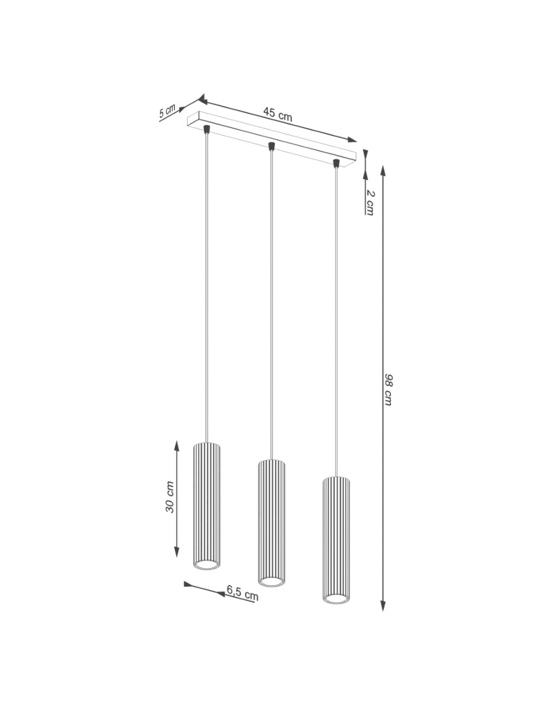Sollux Lampa wisząca KARBON 3L beżowy SL.1594 Sollux Lampa wisząca KARBON 3L beżowy SL.1594