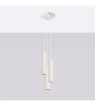 Sollux Lampa wisząca KARBON 3P beżowy SL.1595 Sollux Lampa wisząca KARBON 3P beżowy SL.1595