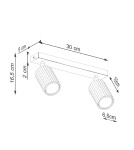 Lampy sufitowe regulowane - spoty - Sollux Plafon KARBON 2 beżowy SL.1599 - product 9