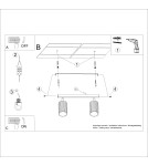 Lampy sufitowe regulowane - spoty - Sollux Plafon KARBON 2 beżowy SL.1599 - product 10