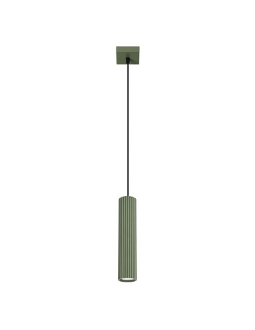 Sollux Lampa wisząca KARBON 1 zielony oliwkowy SL.1611