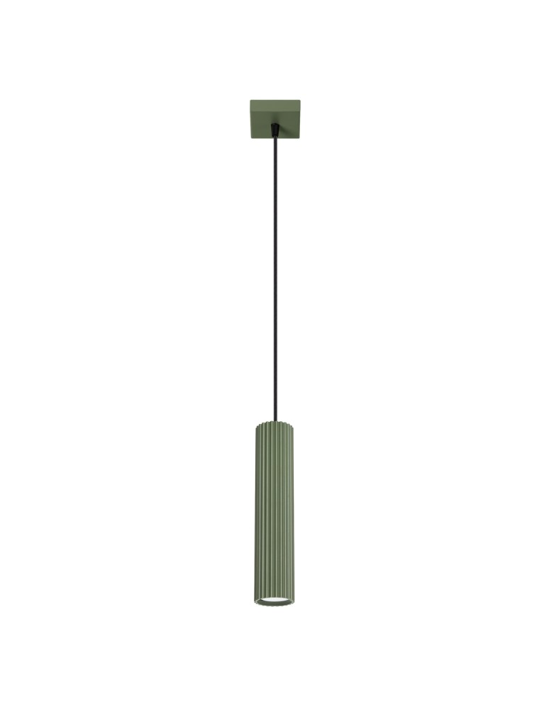 Sollux Lampa wisząca KARBON 1 zielony oliwkowy SL.1611 Sollux Lampa wisząca KARBON 1 zielony oliwkowy SL.1611