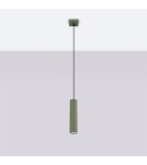 Sollux Lampa wisząca KARBON 1 zielony oliwkowy SL.1611 Sollux Lampa wisząca KARBON 1 zielony oliwkowy SL.1611