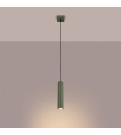 Sollux Lampa wisząca KARBON 1 zielony oliwkowy SL.1611 Sollux Lampa wisząca KARBON 1 zielony oliwkowy SL.1611