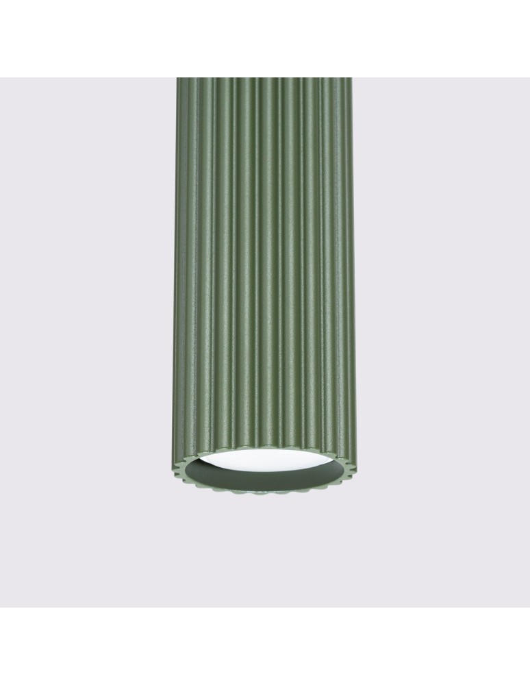 Sollux Lampa wisząca KARBON 1 zielony oliwkowy SL.1611 Sollux Lampa wisząca KARBON 1 zielony oliwkowy SL.1611