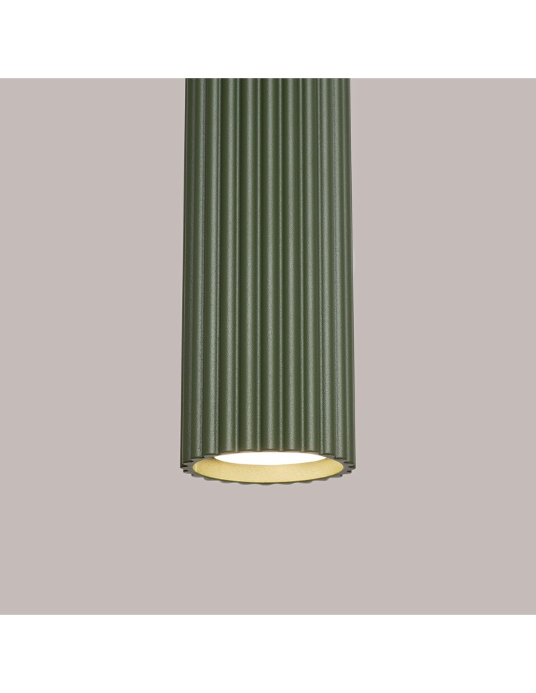 Sollux Lampa wisząca KARBON 1 zielony oliwkowy SL.1611 Sollux Lampa wisząca KARBON 1 zielony oliwkowy SL.1611