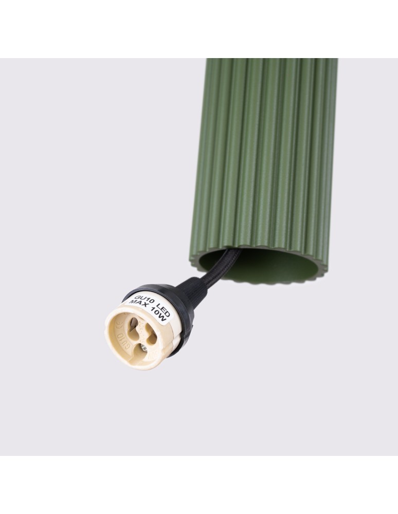 Sollux Lampa wisząca KARBON 1 zielony oliwkowy SL.1611 Sollux Lampa wisząca KARBON 1 zielony oliwkowy SL.1611