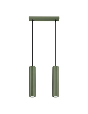 Sollux Lampa wisząca KARBON 2 zielona oliwka SL.1612