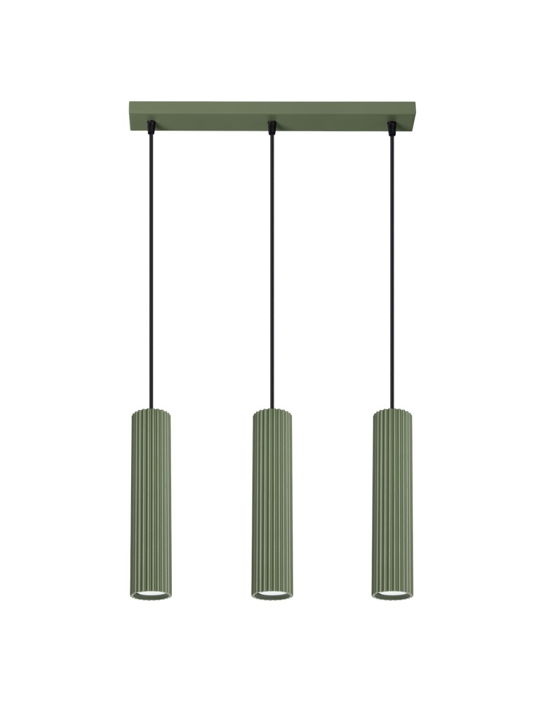 Sollux Lampa wisząca KARBON 3L zielona oliwka SL.1613 Sollux Lampa wisząca KARBON 3L zielona oliwka SL.1613
