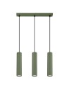 Sollux Lampa wisząca KARBON 3L zielona oliwka SL.1613