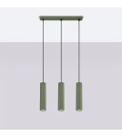 Sollux Lampa wisząca KARBON 3L zielona oliwka SL.1613 Sollux Lampa wisząca KARBON 3L zielona oliwka SL.1613