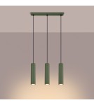 Sollux Lampa wisząca KARBON 3L zielona oliwka SL.1613 Sollux Lampa wisząca KARBON 3L zielona oliwka SL.1613