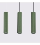 Sollux Lampa wisząca KARBON 3L zielona oliwka SL.1613 Sollux Lampa wisząca KARBON 3L zielona oliwka SL.1613