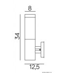 Kinkiety zewnętrzne - SU-MA INOX KWADRATOWY SS802-A BL Kinkiet - produkt 4