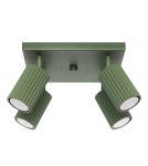Lampy sufitowe regulowane - spoty - Sollux Plafon KARBON 4 zielony oliwkowy SL.1621 - product 1