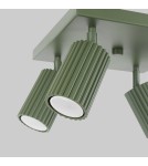 Lampy sufitowe regulowane - spoty - Sollux Plafon KARBON 4 zielony oliwkowy SL.1621 - product 4