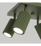 Lampy sufitowe regulowane - spoty - Sollux Plafon KARBON 4 zielony oliwkowy SL.1621 - product 5
