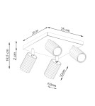 Lampy sufitowe regulowane - spoty - Sollux Plafon KARBON 4 zielony oliwkowy SL.1621 - product 9