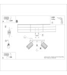 Lampy sufitowe regulowane - spoty - Sollux Plafon KARBON 4 zielony oliwkowy SL.1621 - product 10