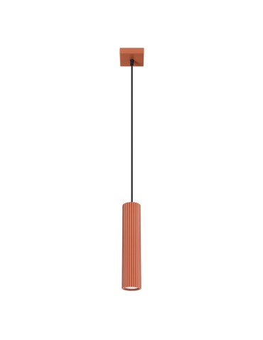 Sollux Lampa wisząca KARBON 1 ochra czerwona SL.1630