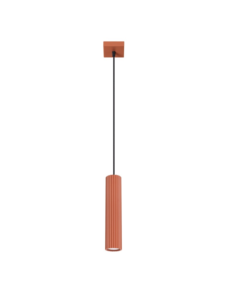 Sollux Lampa wisząca KARBON 1 ochra czerwona SL.1630 Sollux Lampa wisząca KARBON 1 ochra czerwona SL.1630