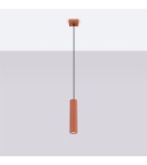 Sollux Lampa wisząca KARBON 1 ochra czerwona SL.1630 Sollux Lampa wisząca KARBON 1 ochra czerwona SL.1630
