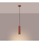 Sollux Lampa wisząca KARBON 1 ochra czerwona SL.1630 Sollux Lampa wisząca KARBON 1 ochra czerwona SL.1630