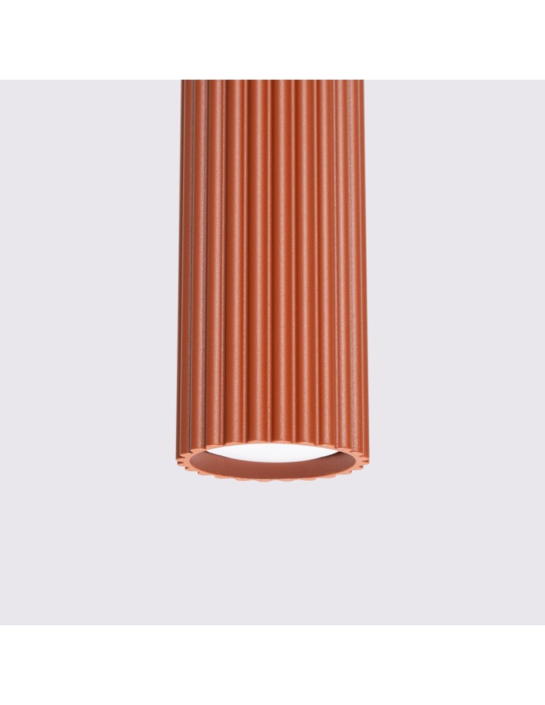 Sollux Lampa wisząca KARBON 1 ochra czerwona SL.1630 Sollux Lampa wisząca KARBON 1 ochra czerwona SL.1630