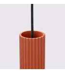 Sollux Lampa wisząca KARBON 1 ochra czerwona SL.1630 Sollux Lampa wisząca KARBON 1 ochra czerwona SL.1630
