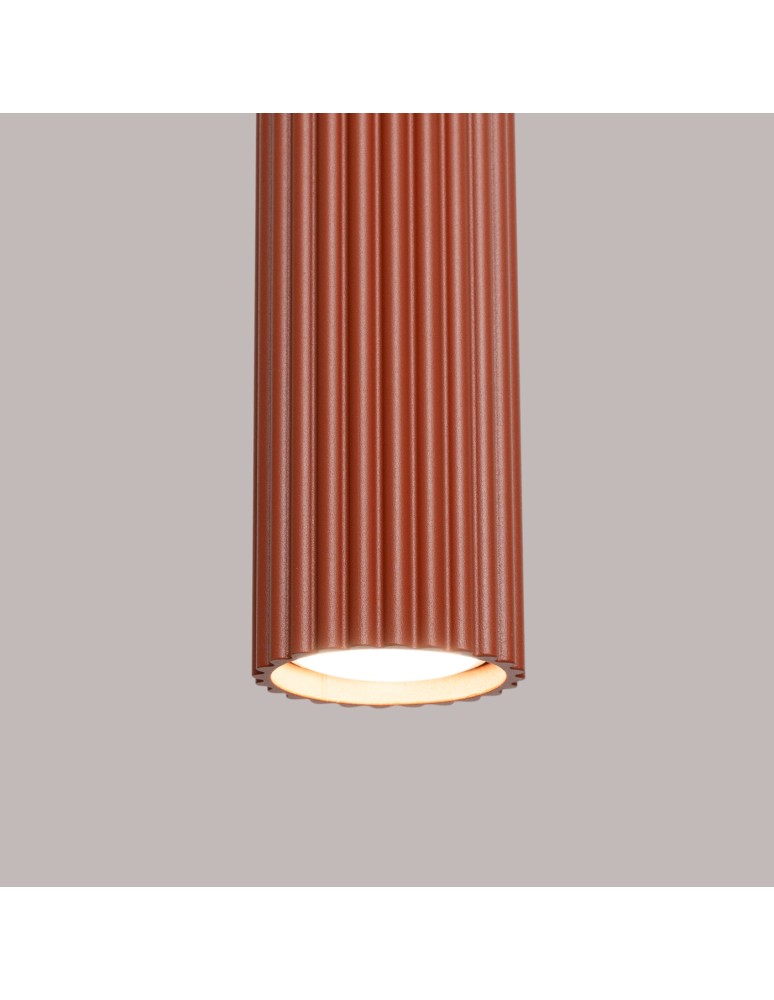 Sollux Lampa wisząca KARBON 1 ochra czerwona SL.1630 Sollux Lampa wisząca KARBON 1 ochra czerwona SL.1630