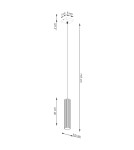 Sollux Lampa wisząca KARBON 1 ochra czerwona SL.1630 Sollux Lampa wisząca KARBON 1 ochra czerwona SL.1630