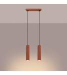 Sollux Lampa wisząca KARBON 2 ochra czerwona SL.1631 Sollux Lampa wisząca KARBON 2 ochra czerwona SL.1631