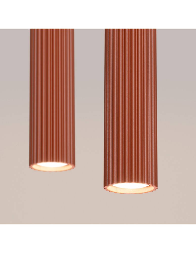 Sollux Lampa wisząca KARBON 2 ochra czerwona SL.1631 Sollux Lampa wisząca KARBON 2 ochra czerwona SL.1631