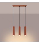 Sollux Lampa wisząca KARBON 3L ochra czerwona SL.1632 Sollux Lampa wisząca KARBON 3L ochra czerwona SL.1632