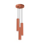 Sollux Lampa wisząca KARBON 3P ochra czerwona SL.1633 Sollux Lampa wisząca KARBON 3P ochra czerwona SL.1633