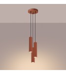 Sollux Lampa wisząca KARBON 3P ochra czerwona SL.1633 Sollux Lampa wisząca KARBON 3P ochra czerwona SL.1633