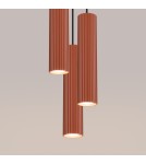 Sollux Lampa wisząca KARBON 3P ochra czerwona SL.1633 Sollux Lampa wisząca KARBON 3P ochra czerwona SL.1633