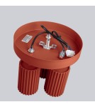 Lampy sufitowe regulowane - spoty - Sollux Plafon KARBON 3P ochra czerwona SL.1639 - product 4