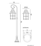 Lampy ogrodowe stojące - SU-MA Toledo K 5002/2 R Stojąca - produkt 5