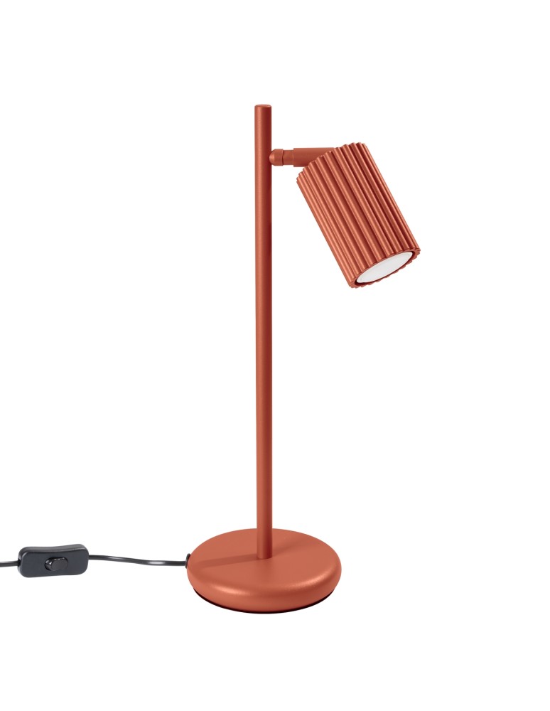 Sollux Lampa biurkowa KARBON ochra czerwona SL.1643