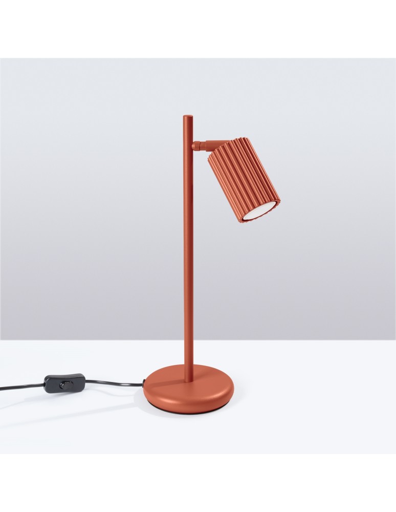 Sollux Lampa biurkowa KARBON ochra czerwona SL.1643 Sollux Lampa biurkowa KARBON ochra czerwona SL.1643