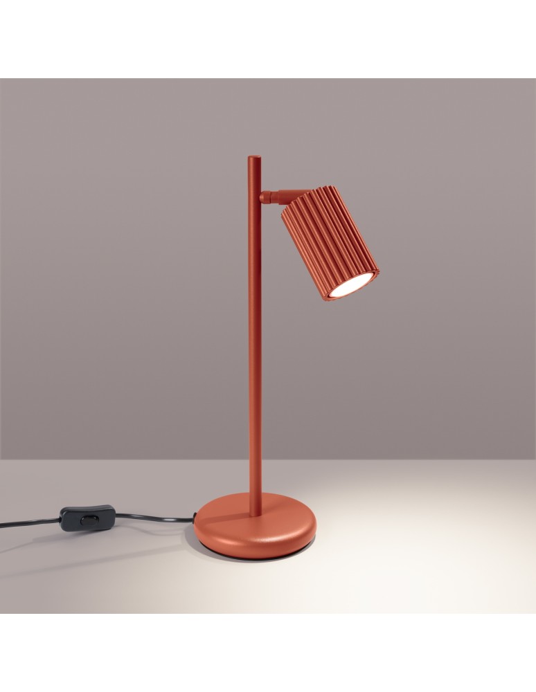 Sollux Lampa biurkowa KARBON ochra czerwona SL.1643 Sollux Lampa biurkowa KARBON ochra czerwona SL.1643