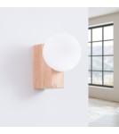 Kinkiety kule - Sollux Kinkiet BULBO naturalne drewno SL.1682 - product 2