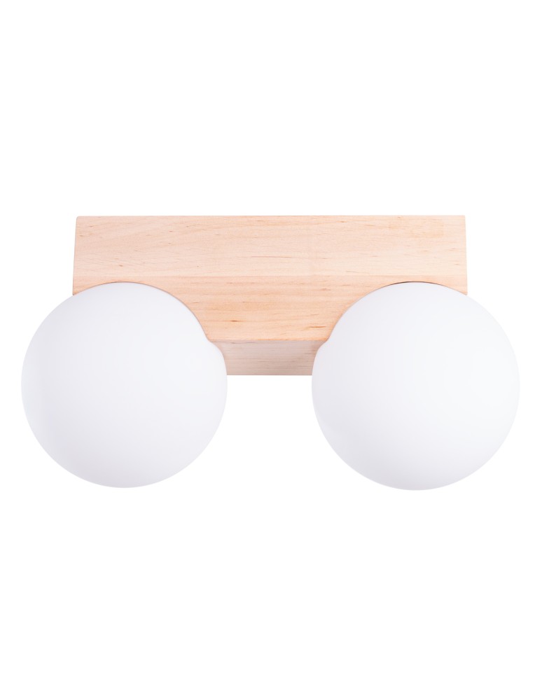 Sollux Plafon BULBO 2 naturalne drewno SL.1683